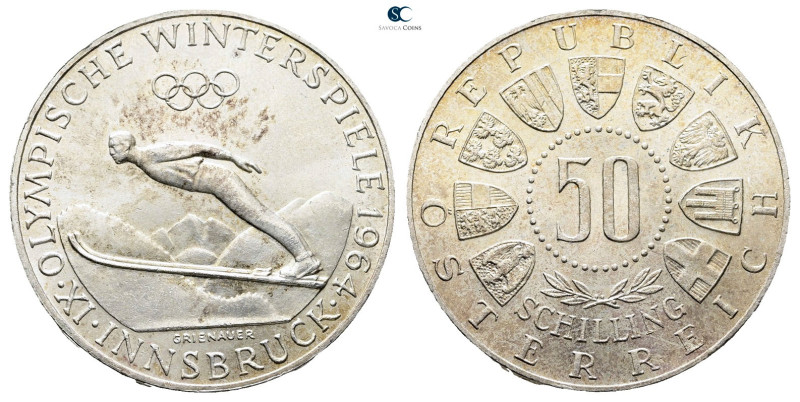 Austria. AD 1964. 
50 Schilling AR

34 mm, 20,02 g



Nearly Uncirculated