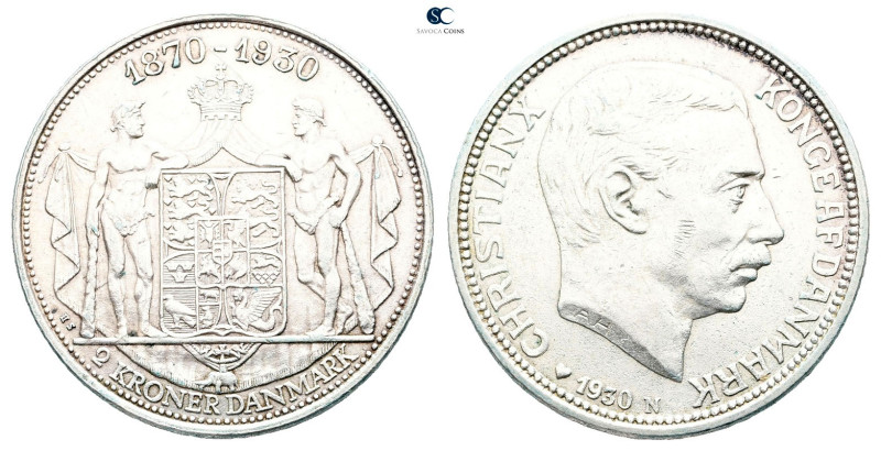 Denmark. AD 1930. 60th birthday
2 Kroner 1930

 mm, 15 g



Extremely Fin...