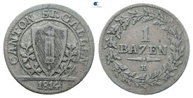 Switzerland. Canton St.Gallen.  AD 1814. Batzen BI