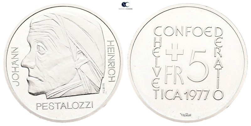 Switzerland. AD 1977. Pestalozzi
5 Franken 1977

 mm, g



Proof