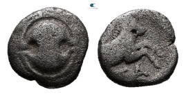 Boeotia. Tanagra circa 400-350 BC. Obol AR