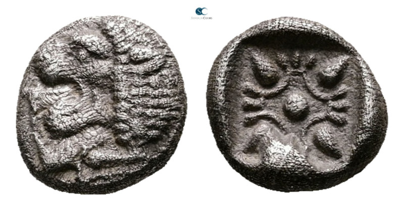 Ionia. Miletos circa 525-475 BC. 
Diobol AR

10 mm, 1,11 g



Very Fine