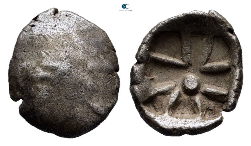 Eastern Europe. Imitating Parion mint issue 500 BC. 
Drachm AR

14 mm, 1,58 g...