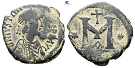 Justinian I AD 527-565. Antioch. Follis or 40 Nummi Æ