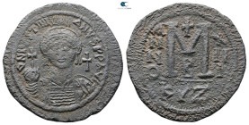 Justinian I AD 527-565. Cyzicus. Follis or 40 Nummi Æ