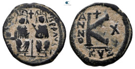 Justin II and Sophia AD 565-578. Cyzicus. Half Follis or 20 Nummi Æ