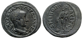 Gordian III (238-244). Thrace, Hadrianopolis. Æ (30mm, 14.71g, 6h). Laureate, draped and cuirassed bust r. R/ Demeter standing l., holding grain ears ...