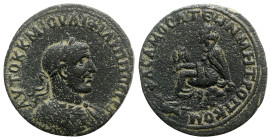 Philip I (244-249). Commagene, Samosata. Æ (33mm, 22.86g, 6h). Laureate and cuirassed bust r. R/ Tyche seated l. on rocks, with eagle perched on her r...