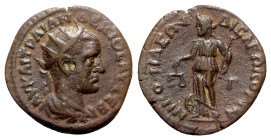 Trajan Decius (249-251). Bithynia, Nicomedia. Æ (23mm, 6.37g, 12h). AV KAI TPAIAN ΔEKIOC AV CEB, Radiate, draped and cuirassed bust r. R/ NIKOMHΔEΩN Δ...