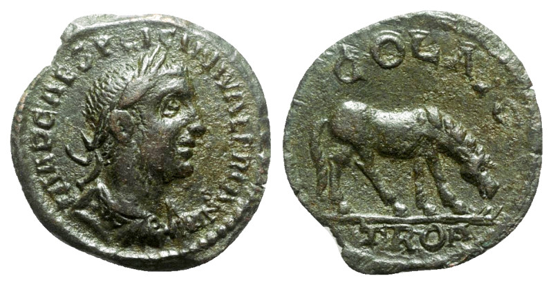 Valerian I (253-260). Troas, Alexandria Troas. Æ (23mm, 4.66g, 6h). Laureate, dr...