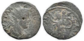 Gallienus (253-268). Thessaly, Koinon of Thessaly. Æ (24mm, 8.83g). Radiate, draped and cuirassed bust r. R/ Athena standing r., with spear and shield...