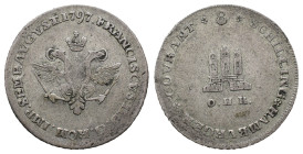 Germany, Hambourg. 8 Schilling 1797 (27mm, 5.55g). Near VF