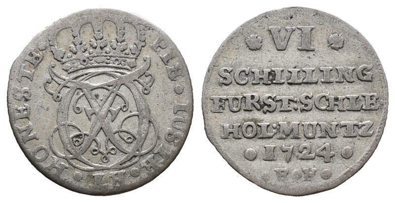 Germany. Schleswig-Holstein-Gottorp. Karl Friedrich (1702-1739). 6 Schilling 172...