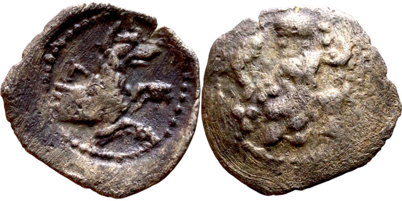 Lycaonia: Laranda (IV- III century BV) Obol. Obv:Baaltars seated left, holding g...