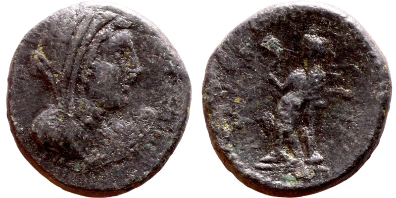 Hellenistic period coin (4-1 century BC) AE Bronze. Obv:

21mm 8.90g