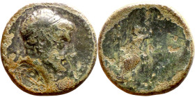 Hellenistic period coin (4-1 century BC) AE Bronze.  Obv: