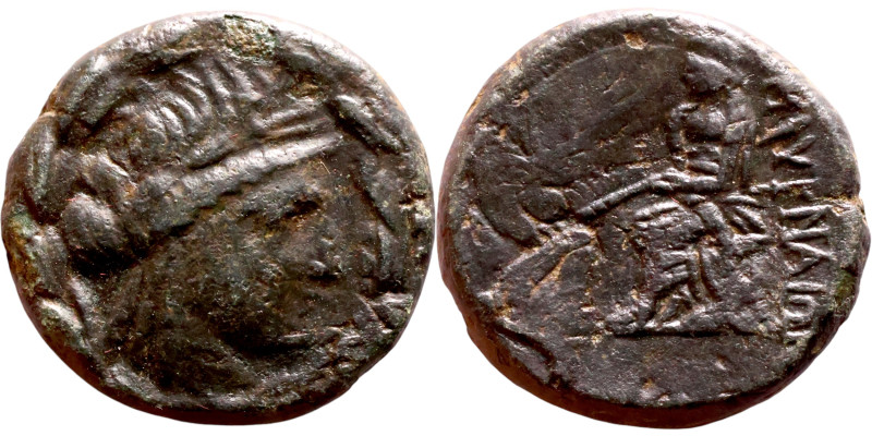 Antiochos III The Great (Seleukid King: 223-187 BC). AE bronze. Obv.: Laureate h...