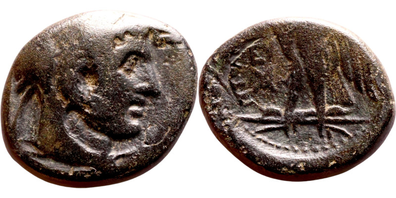 Ptolemaic Kings Of Egypt. Ptolemy I Soter 305-282 BC. Bronze Obol. Alexandria mi...