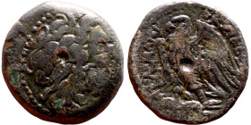 Ptolemaic Kings Of Egypt. (3-1 century BC. Bronze. Obverse: Head of Zeus. Reverse: Eagle on Thunderbolt