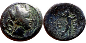 Cilicia: uncertain city. Bronze Obv: Bust of Tyche. Rev: Standing apollo hold a bow