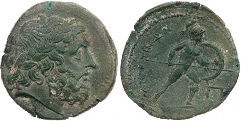 SIZILIEN MAMERTINOI
 AE-Pentonkion um 220-200 v. Chr. Vs.: Kopf des Zeus mit Lo...