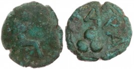 INSELN VOR SIZILIEN LIPARA
 AE-Tetras 412-408 v. Chr. Vs.: Hephaistos sitzt auf Schemel n. r., Rs: drei Wertkugeln SNG München 1685; Calciati I 21. 1...