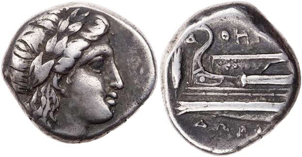 BITHYNIEN KIOS
 AR-Hemidrachme 345-330 v. Chr., unter Athenodoros Vs.: Kopf des...