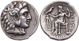 SYRIEN KÖNIGREICH DER SELEUKIDEN
Seleukos I. Nikator, 312-280 v. Chr. AR-Tetradrachme 311-305 v. Chr., im Namen Alexanders III. unbestimmte Münzstätt...