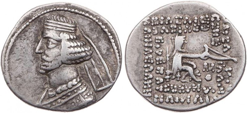 PARTHER, KÖNIGREICH DER ARSAKIDEN
Mithradates III., 57-54 v. Chr. AR-Drachme Mi...