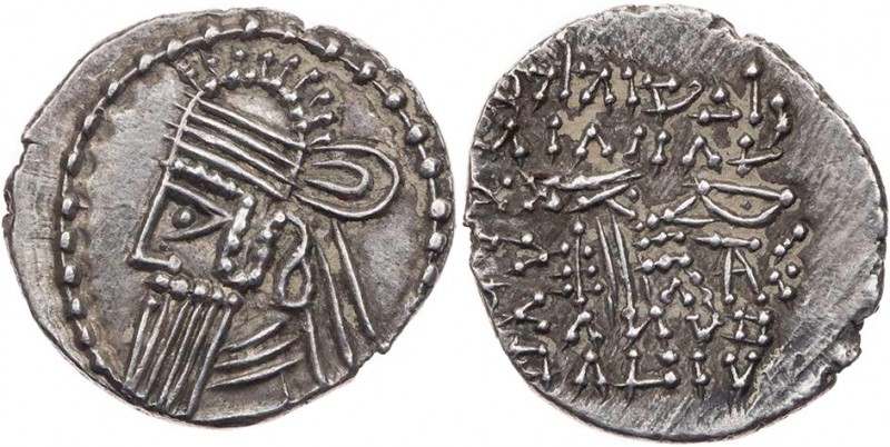 PARTHER, KÖNIGREICH DER ARSAKIDEN
Vologases IV., 147-191 n. Chr. AR-Drachme Ekb...