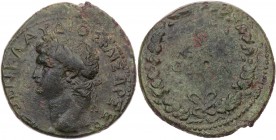 THRAKIEN PERINTHOS
Nero, 54-68 n. Chr. AE-Diobol 59-63 n. Chr. Vs.: Kopf mit Lorbeerkranz n. l., Rs.: Ethnikon im Lorbeerkranz RPC 1754; Schönert, Pe...