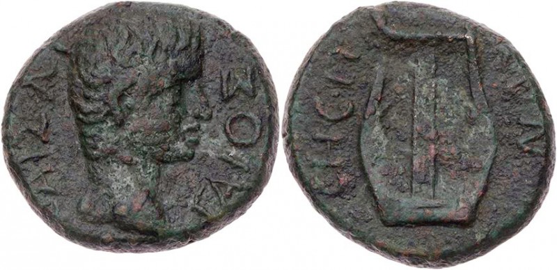 THRAKIEN SESTOS
Caligula, 37-41 n. Chr. AE-Dichalkon Vs.: Kopf n. r., Rs.: Lyra...