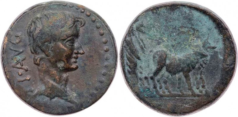MYSIEN PARIUM
Tiberius, 14-37 n. Chr. AE-Semis (Dickabschlag) Vs.: TI AVG, Kopf...