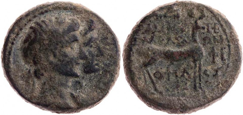 IONIEN EPHESOS
Augustus mit Livia, 27 v.-14 n. Chr. AE-Tetrachalkon unter Memno...