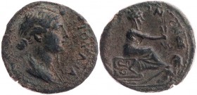 KILIKIEN AUGUSTA
Livia, 14-29 n. Chr. AE-Dichalkon 123/124 n. Chr. (= Jahr 104), postum unter Hadrianus Vs.: drapierte Büste n. r., Rs.: verschleiert...