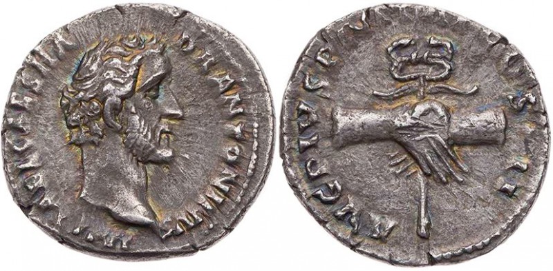 RÖMISCHE KAISERZEIT
Antoninus Pius, 138-161 n. Chr. AR-Denar 139 n. Chr. Rom Vs...