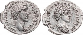 RÖMISCHE KAISERZEIT
Antoninus Pius, 138-161 n. Chr. AR-Denar 140 n. Chr. Rom Vs.: ANTONINVS AVG PI-VS P P TR P COS III, Kopf des Antoninus Pius mit L...