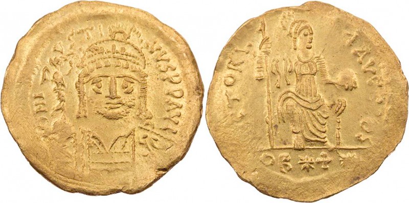 BYZANZ
Iustinus II., 565-578. AV-Solidus zu 22 Siliquae um 570 Constantinopolis...