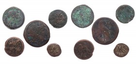 Lot, griechische Münzen AE-Prägungen der Ptolemäer. 5 Stück s-ss