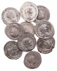 Lot, römische Münzen Antoniniane der Römischen Kaiserzeit: Gordianus III. (2), Philippus Arabs (3), Otacilia Severa, Traianus Decius, Saloninus, Valer...
