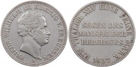 BRANDENBURG - PREUSSEN PREUSSEN, KÖNIGREICH
Friedrich Wilhelm III., 1797-1840. Ausbeutetaler 1837 A Berlin AKS 18; J. 63; Thun 251; Olding 184. ss