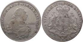 HANAU HANAU-MÜNZENBERG, GRAFSCHAFT
Wilhelm IX. (I.) von Hessen-Kassel, 1760-1785. Konv.-Taler 1771 CLR, Ausbeute der Biberer Gruben Vs.: Brustbild mi...