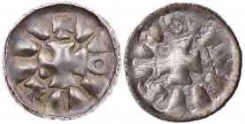 MAGDEBURG REICHSMÜNZSTÄTTE
Anonym. Denar (Sachsenpfennig) o. J. Vs.: Kreuz, umgeben von Strichen, unterbrochen von zwei Kreuzchen und Ringel, Rs.: Ho...