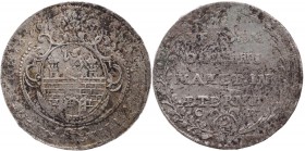 MAGDEBURG STADT
 2/3 Taler 1676 CP Christoph Pflug Vs.: Stadtwappen, Rs.: vier Zeilen Schrift in Kranz v. Schrötter 1552 var.; Dav. 640. 15.95 g. l. ...