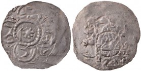 NÜRNBERG REICHSMÜNZSTÄTTE
Friedrich I., 1152-1190. Dünnpfennig um 1160-1180 Vs.: Rose mit Stiel oder Komet in Perlkreis, umher Vierpass, darin hebräi...
