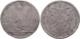 NÜRNBERG STADT
 Konv.-Taler 1765 S R Mit Titel Josephs II., Vs.: Stadtansicht, Rs.: bekrönter Doppeladler, auf der Brust Reichsapfel, mit Randschrift...
