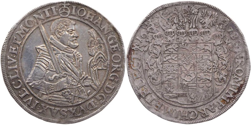 SACHSEN SACHSEN, KURFÜRSTENTUM
Johann Georg I., 1615-1656. Taler 1628 HI Dresde...