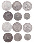 ALTDEUTSCHLAND SACHSEN
 Lot Silbermünzen Friedrich August II., 1836-1854, Taler 1844 G; Johann, 1854-1873, Taler 1859 F, Ausbeutetaler 1860 B, Ausbeu...