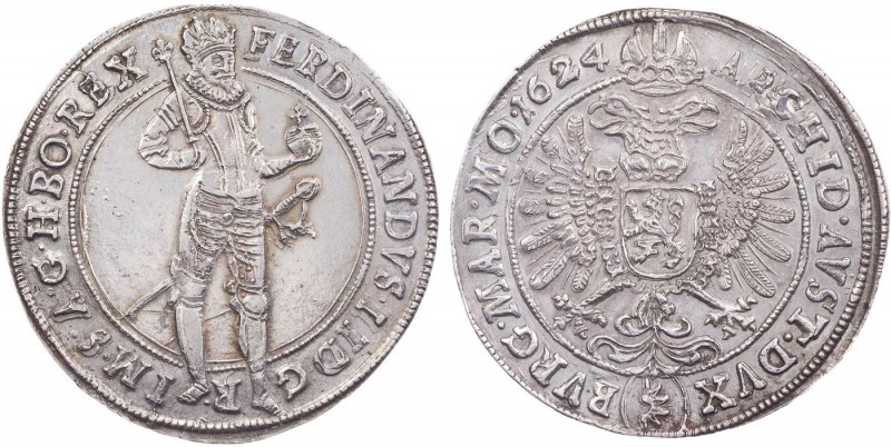 RÖMISCH-DEUTSCHES REICH
Ferdinand II., 1592-1618-1637. Taler 1624 Joachimstal, ...