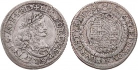 RÖMISCH-DEUTSCHES REICH
Leopold I., 1657-1705. 6 Kreuzer 1680 I-AN Graz Vs.: belorbeertes Brustbild n. r., Rs.: bekröntes Wappen Herinek 1164. 3.06 g...